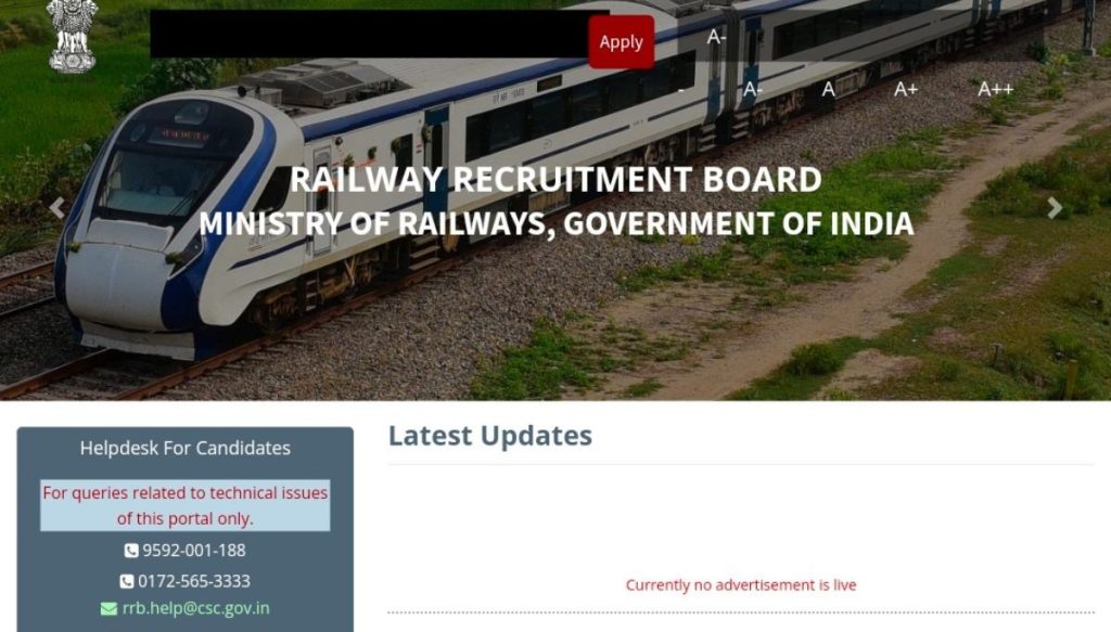 Railway RRB Ministerial and Isolated Post Online Form 2025